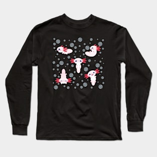 Cute Leucistic Axolotls Long Sleeve T-Shirt